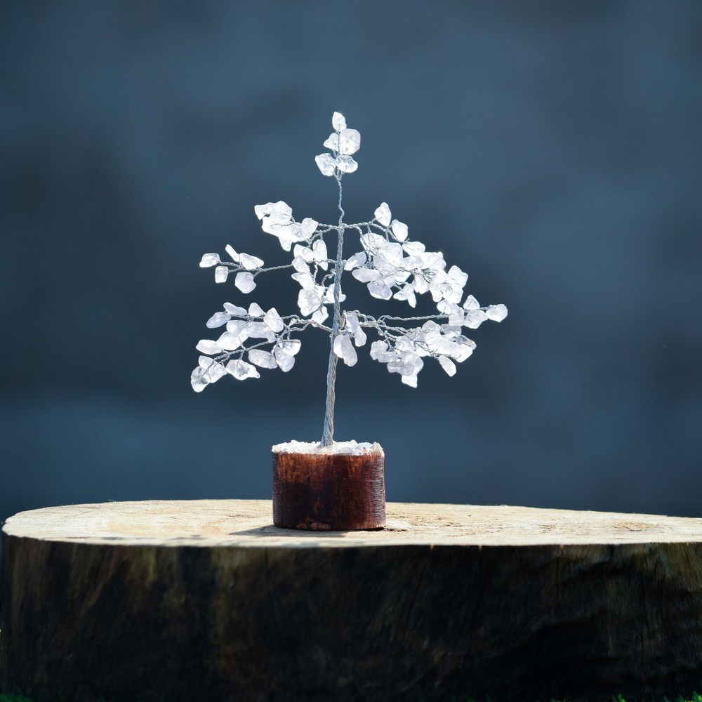 Handmade Clear Quartz gemstone tree Crystal Quartz Gemstones Crystal Tree Gift