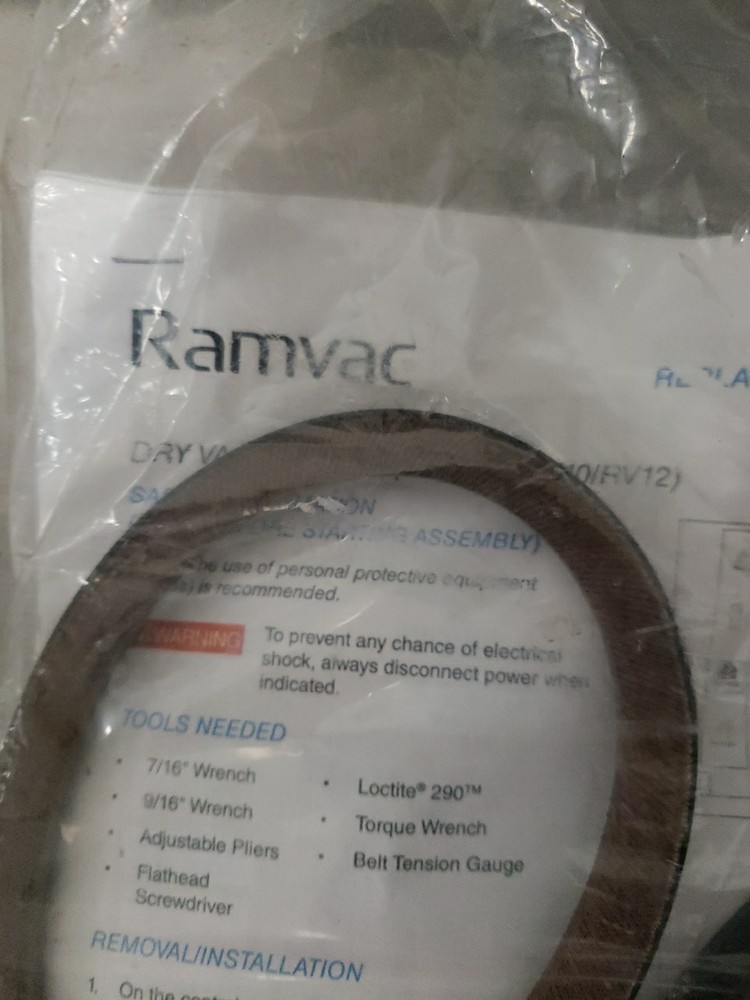 RAMVAC Dry Vacuum Belt New