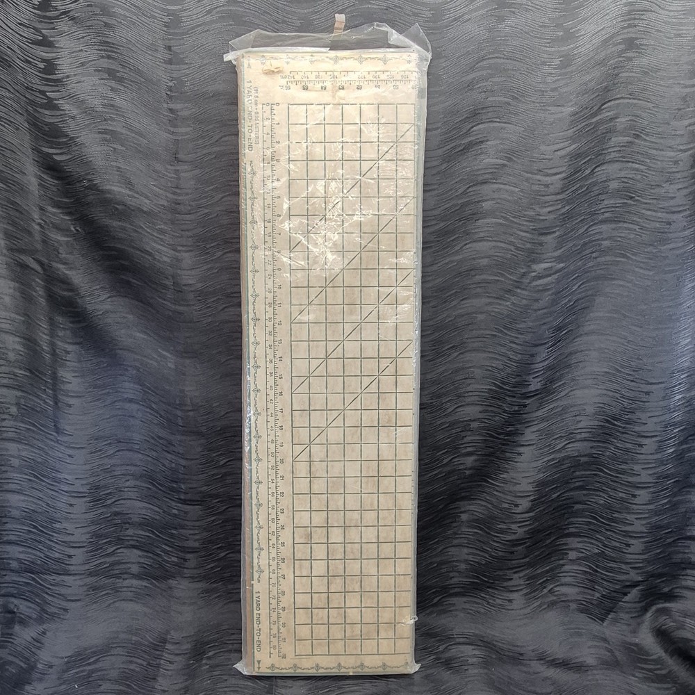 Vintage EZ Pattern Cutting Board 36x72 Sewing Fabric Layout Foldable Grid Lines