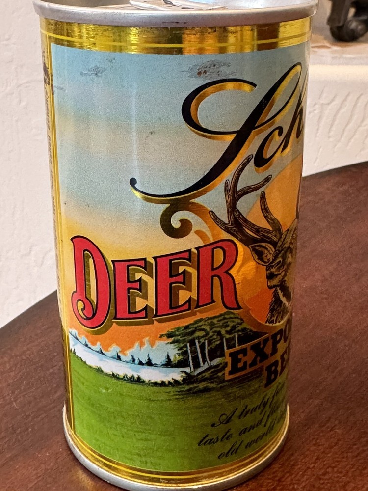 Schell's Deer Brand Export II - Empty Beer Can Bottom Opened - colorful clean