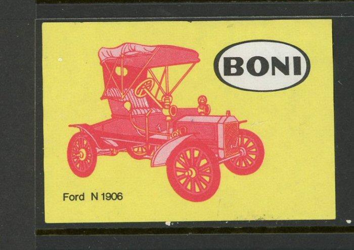 BONI Ford N 1906  Match Box Label