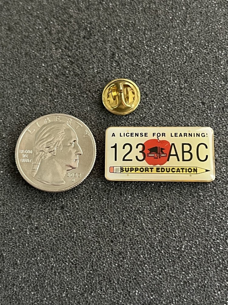 Teachers A License for Learning 123-ABC Support Education Pin Pinback #43769