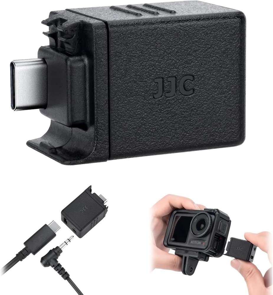 DJI Osmo Action 5 Pro Mic Adapter – 3.5mm Input with Type-C Charging Capability