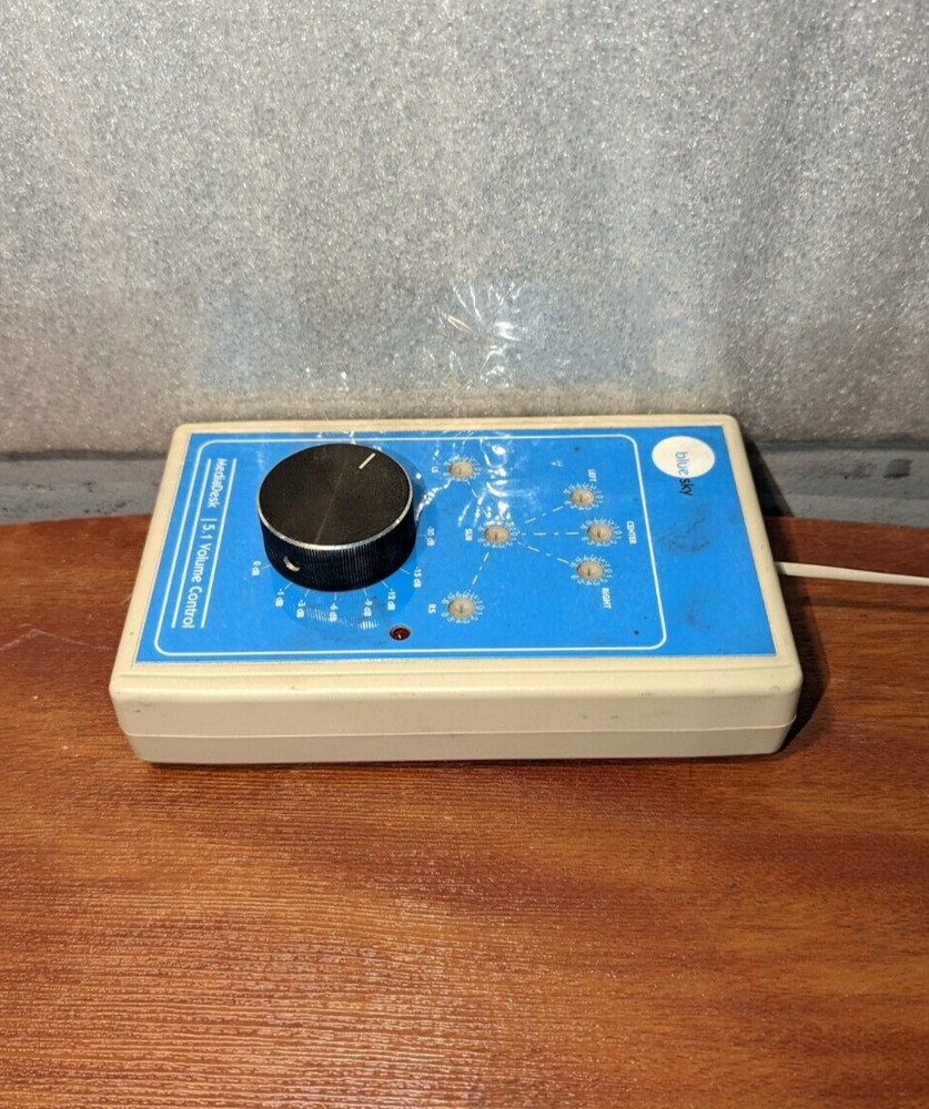 Blue Sky MediaDesk 5.1 Volume Control, Blue- Pre-owned.