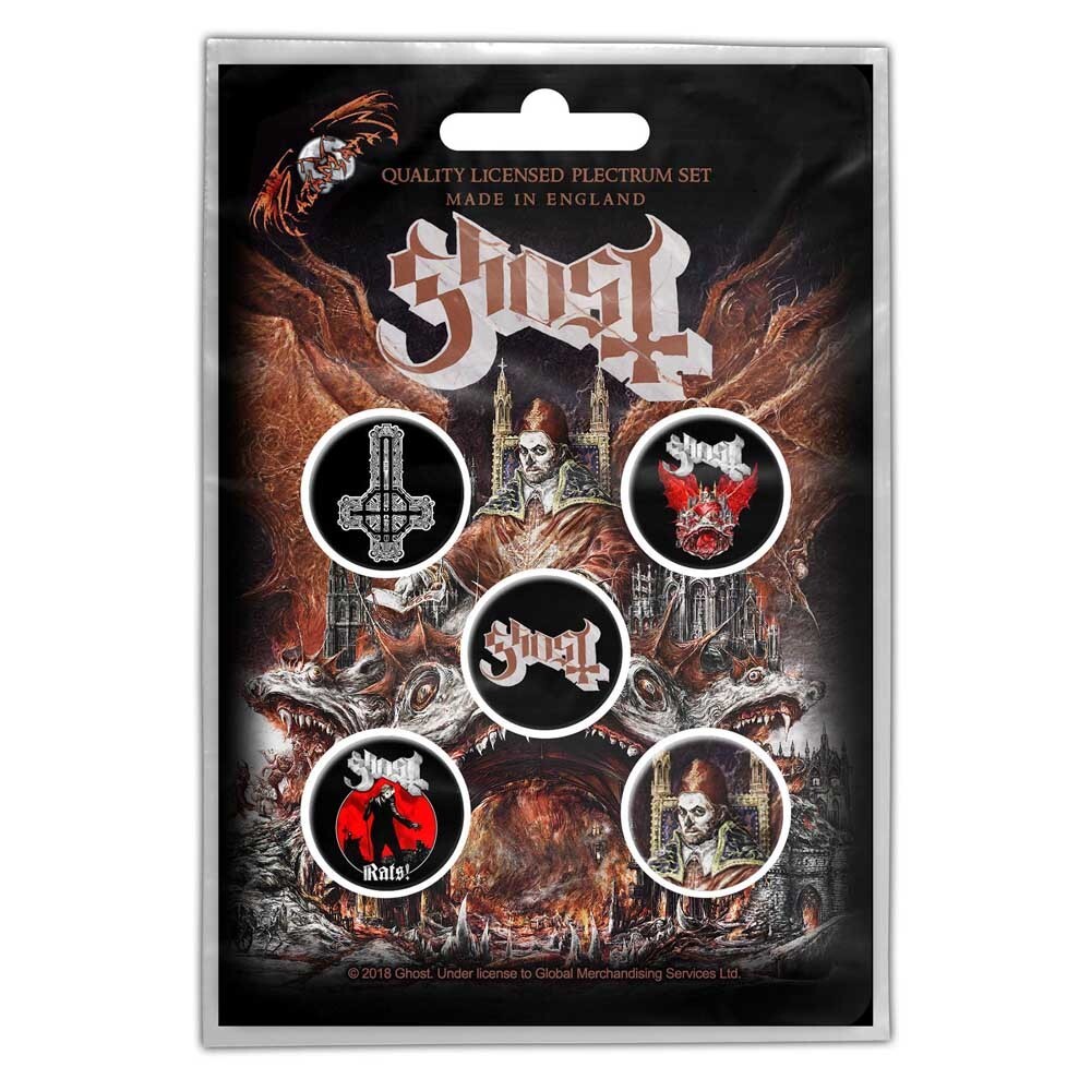 GHOST button BADGE pack - 5x1" pins- official product