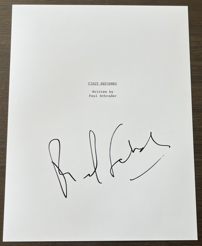 PAUL SCHRADER SIGNED AUTOGRAPH FIRST REFORMED SCRIPT w/EXACT PROOF & BECKETT COA