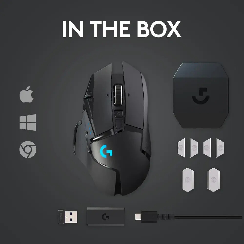 Logitech - G502 Lightspeed Wireless Optical Gaming Mouse with RGB Lighting