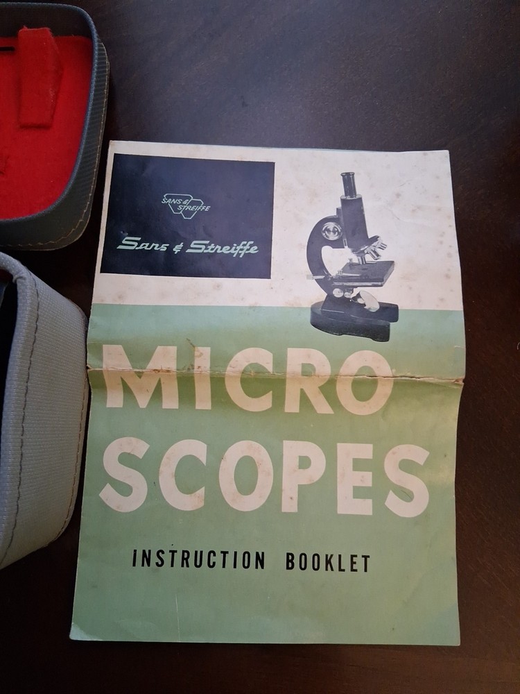 Vintage Sans & Streiffe Vintage Microscope in Original Case With Tools!