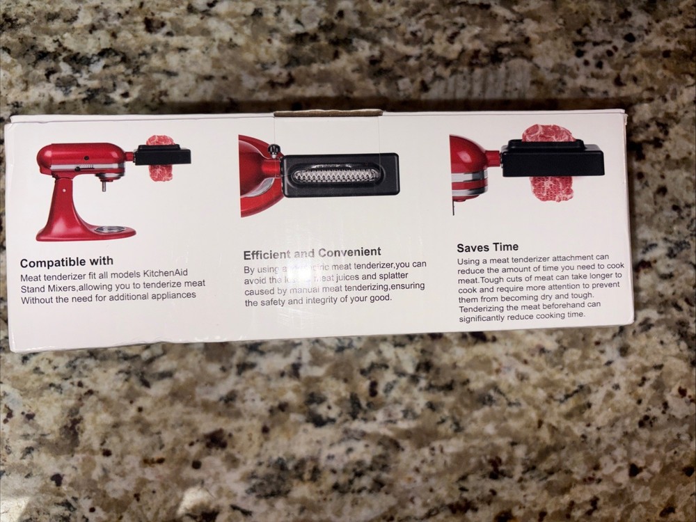 Adjustable Meat Tenderizer Attachment for KitchenAid Mixers Dishwasher Safe