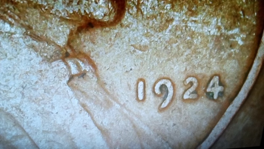 1924 Lincoln Wheat Cent Lamination Error Coin
