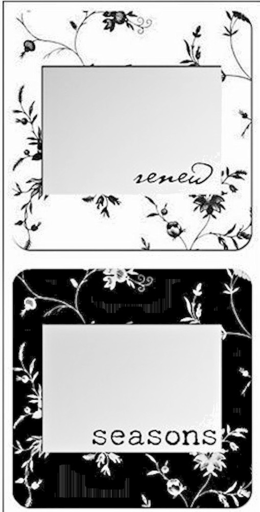 Narratives FLORAL (2) LARGE SLIDE MOUNTS scrapbooking journals cardmaking