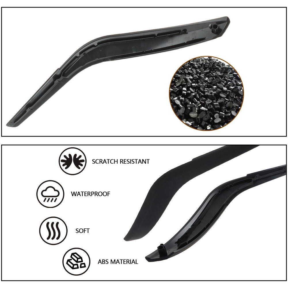 4x Black Interior Door Inner Panel Handle Pull Trim Cover for BMW X1 2009-15
