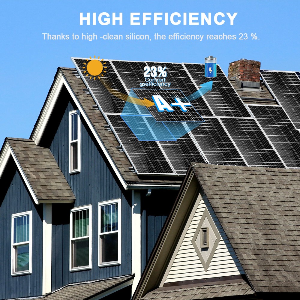 200W 12V Solar Panel High Efficiency Monocrystalline PV Module For RV Home Roof