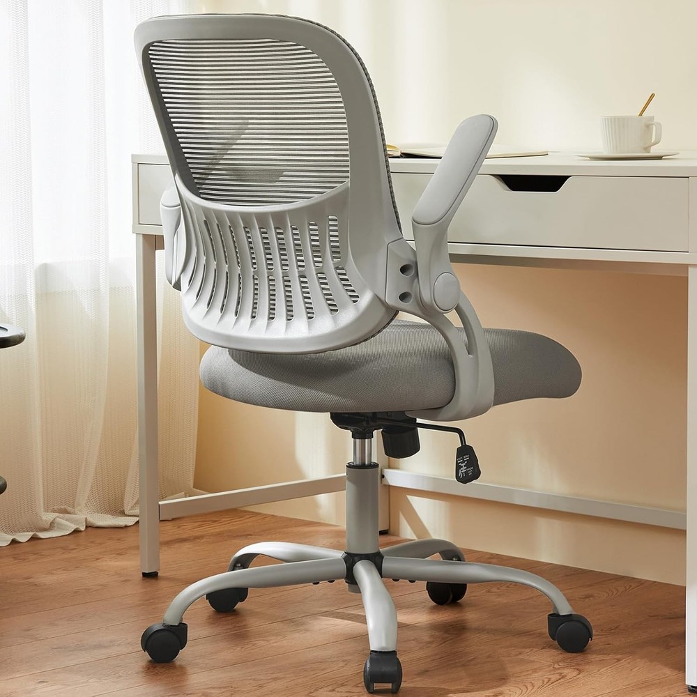 Office Computer Desk Chair, Ergonomic Mid-Back Mesh Rolling Gray