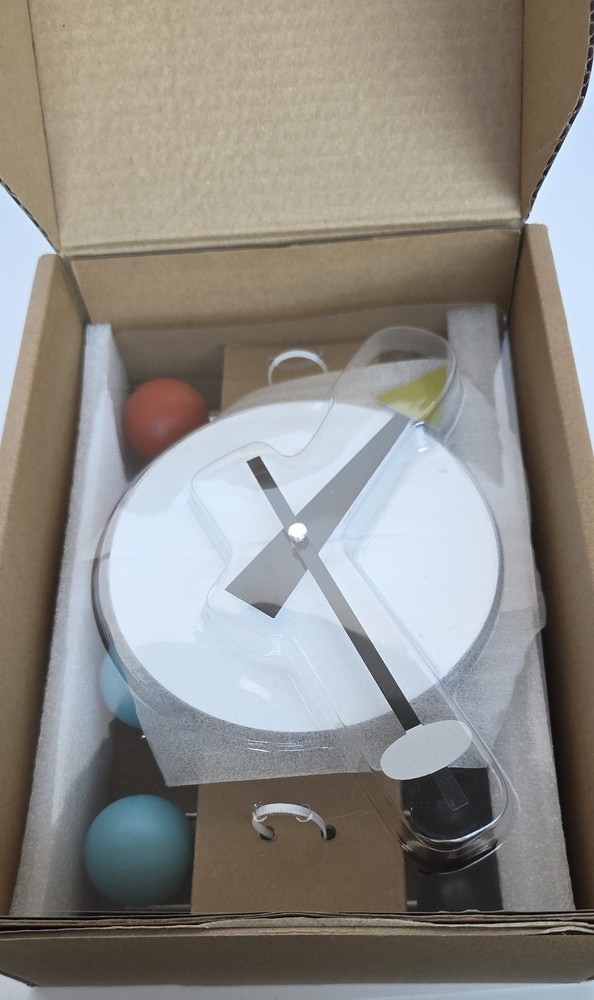 15" Orb Spoke Retro Wall Clock White - Infinity Instruments