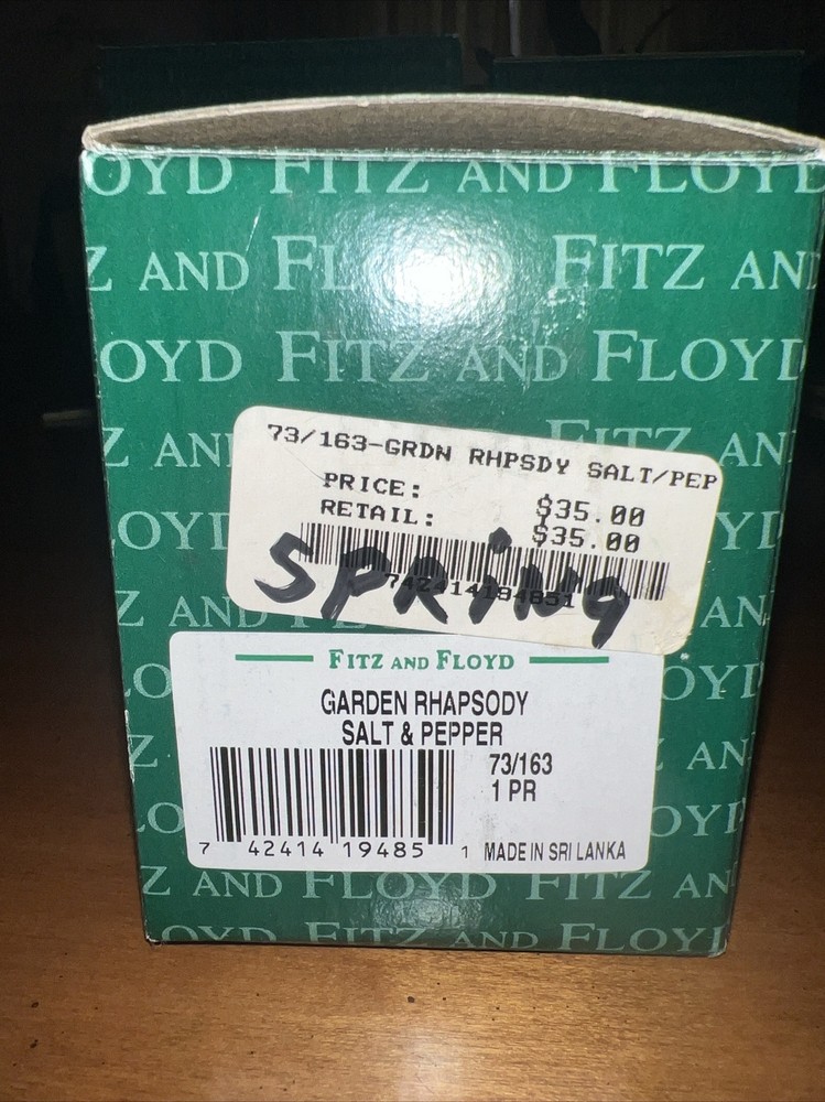 Fitz and Floyd “Garden Rhapsody” Duck Salt & Pepper Set