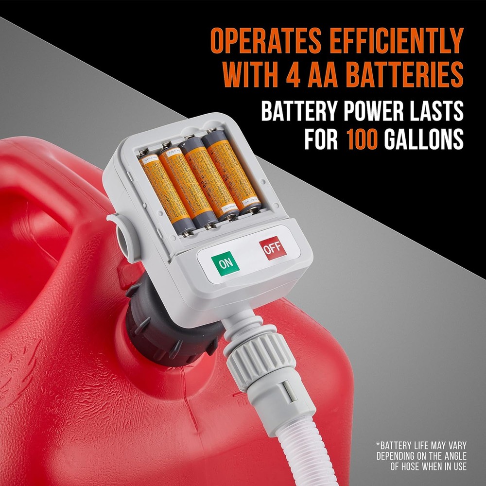 Deway Automatic Fuel Transfer Pump with Nozzle for Quick Flow Control & Stop