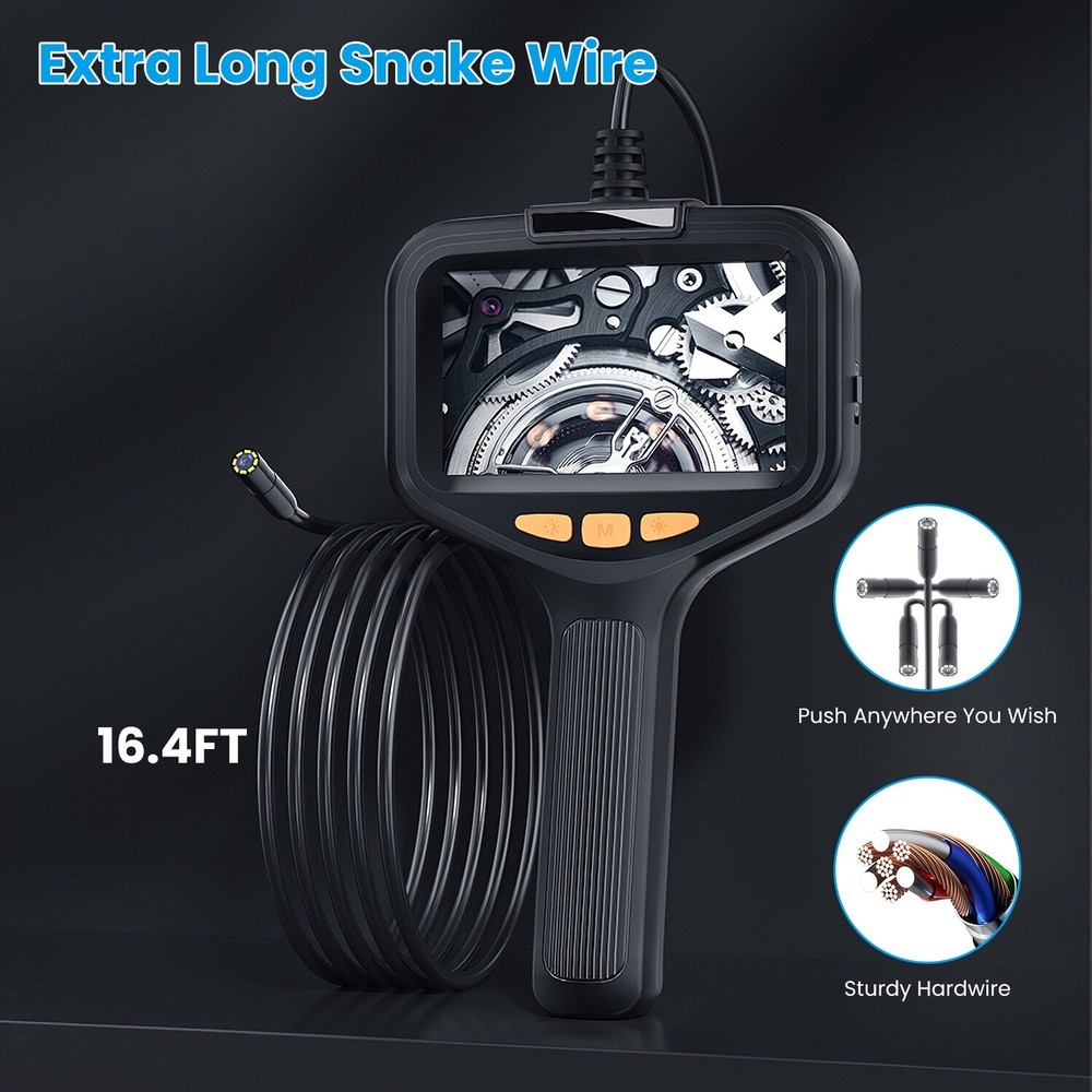 4.3in Inspection Camera Articulating Borescope Endoscope Plumbing Camera Tools
