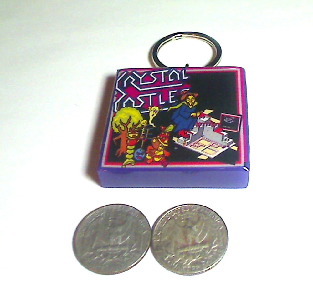 Crystal Castles Arcade Coin Door accessory Keychain