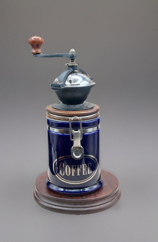 Cobalt Ceramic Coffee Grinder Made in Italy