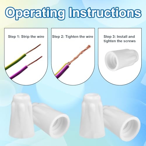 40pcs High Temperature Ceramic Wire Connectors, White Ceramic Waterproof Nuts