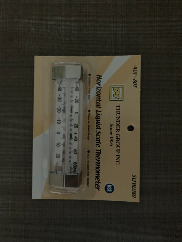 Thunder Group SLTHL080, Horizontal Liquid Scale Thermometer