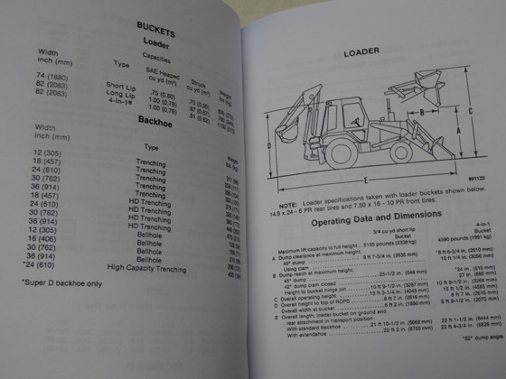 Case 580D/Super D Loader Backhoe Operators Manual Owners Maintenance Book NEW