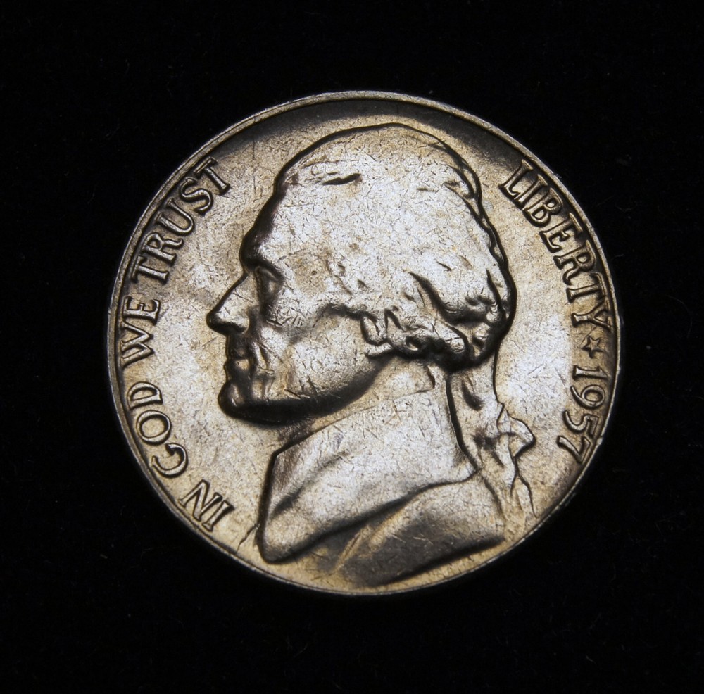 1957 Jefferson Nickel  BU Full Steps