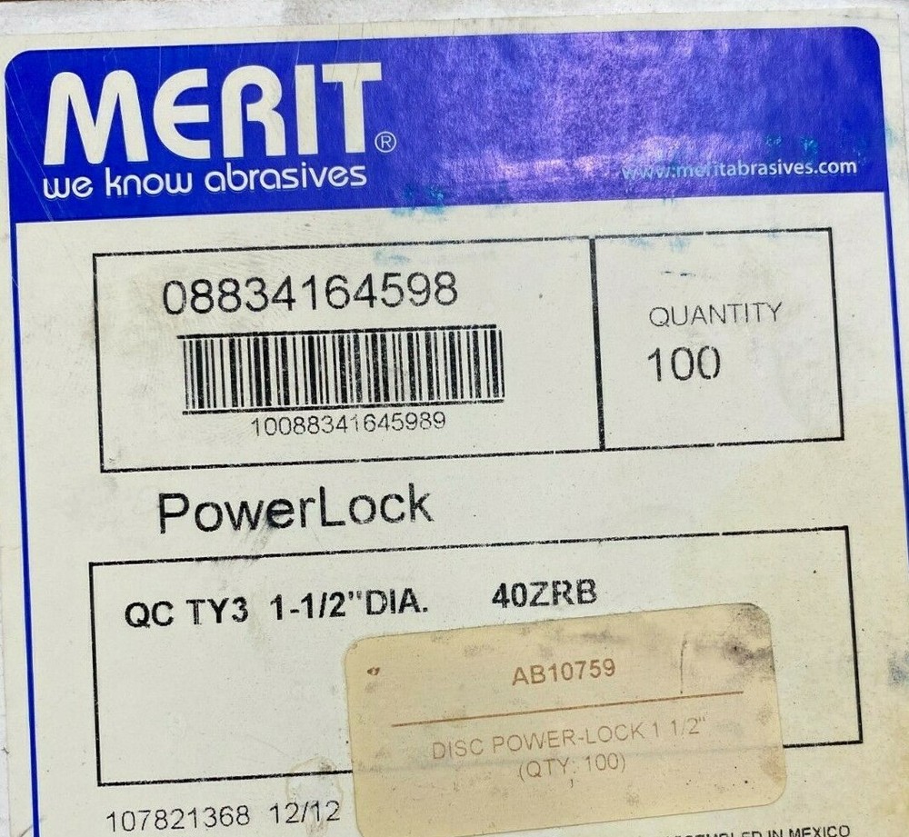 MERIT DISC POWER-LOCK 1-1/2"