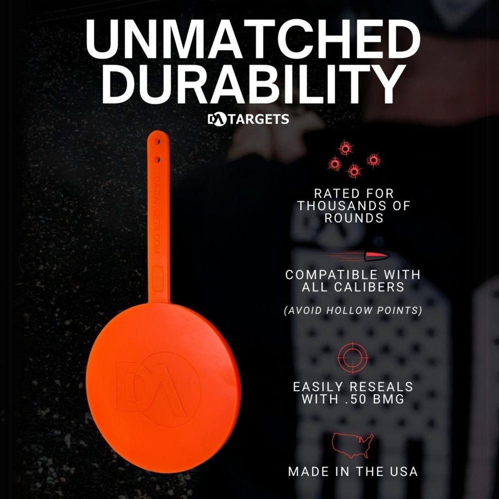 DA Targets Self-Healing for Shooting - Bright Fluorescent 6", Orange