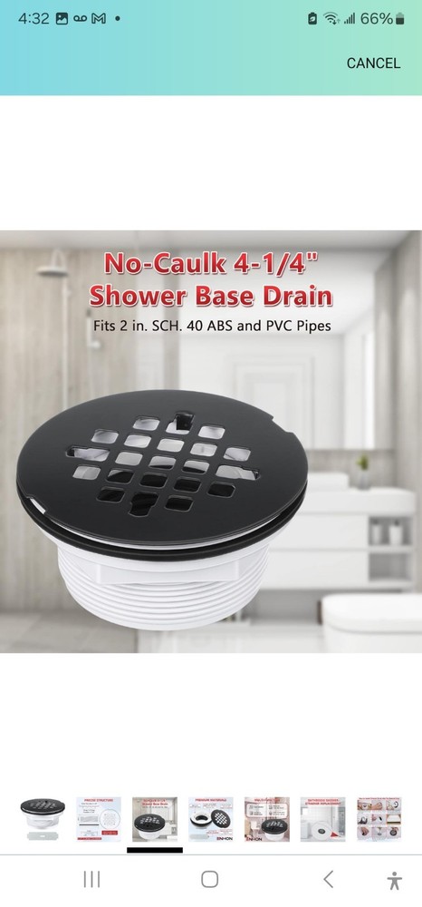 Enhon 4 1/4 OD shower Drain Assembly