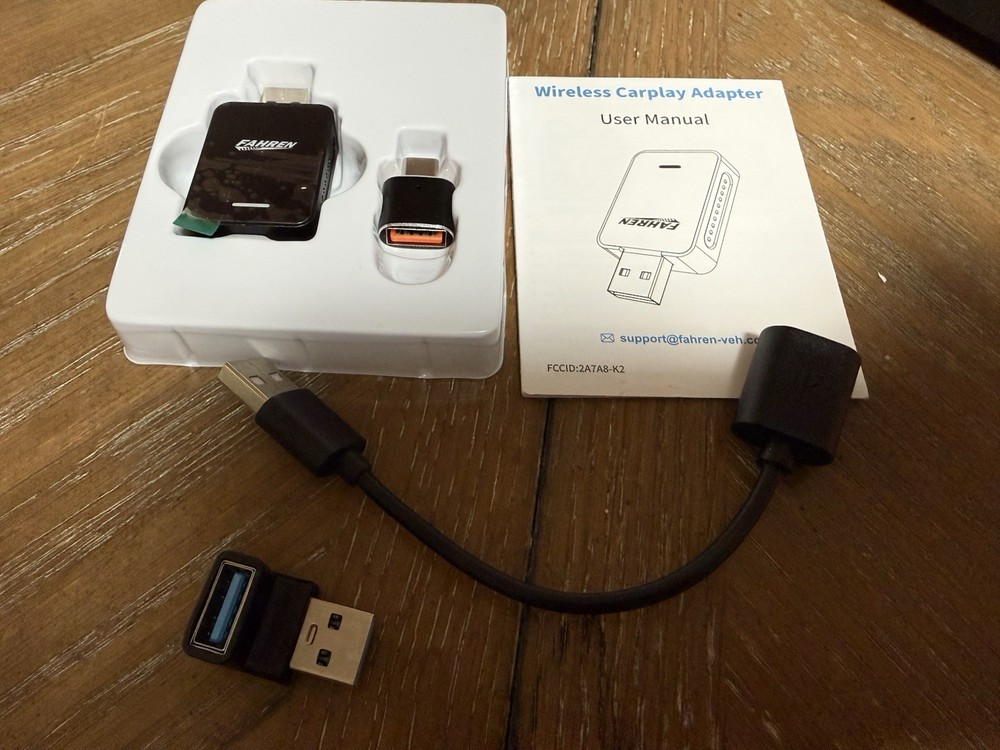 FAHREN Wireless CarPlay Android Auto Adapter USB-A/C 2026 Fast WiFi