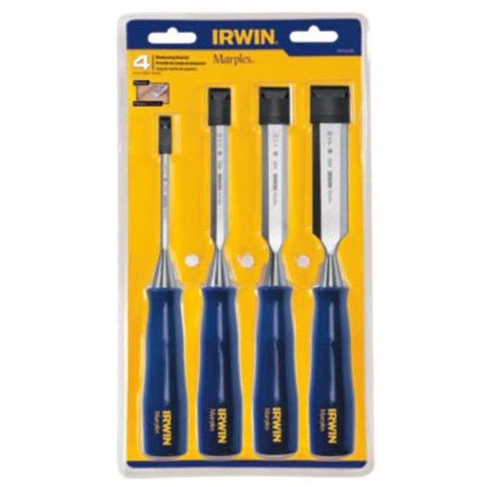 Irwin 4Pc Blue Chip Beveled Edge Chisel Set