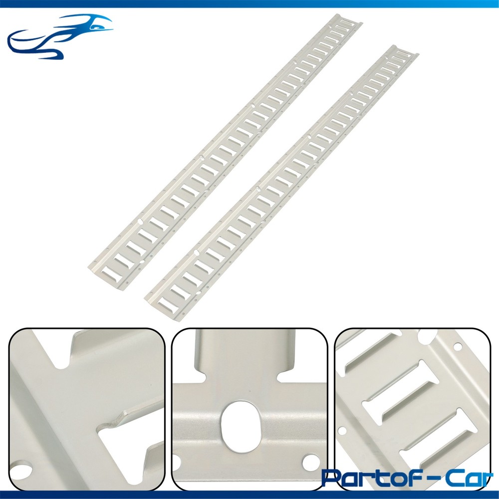 Silver 2 Pack 60" E Track Rail Sections Fit For Mounting In Trailers