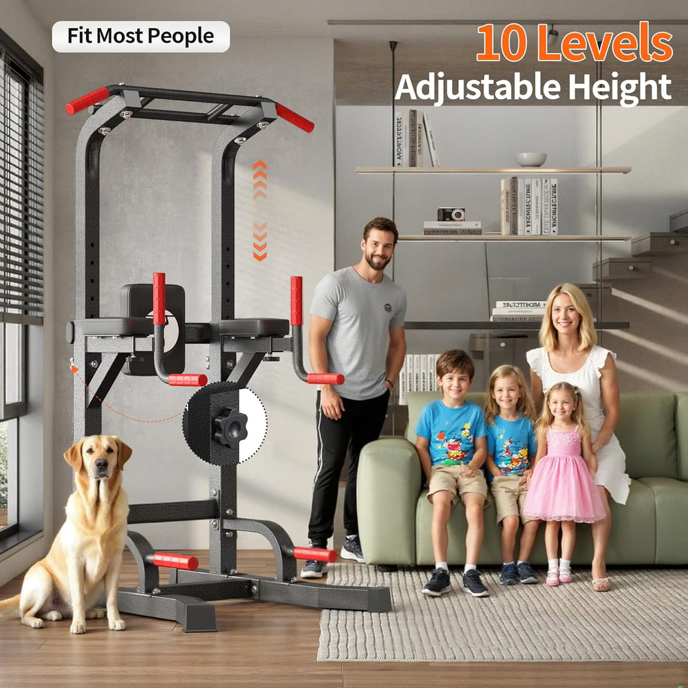 Sogespower Multi-Function Power Tower Pull up Bar Station Pull up Dip Station fo