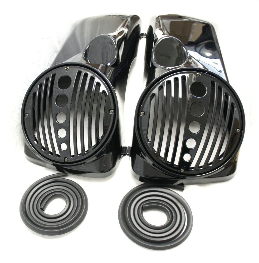 Mutazu 8" Speaker Lids w/ Tweeter port Fits Harley 1994-2013 Touring Models