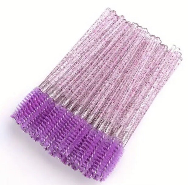 Disposable 50 pcs per pack eyelash brushes mascara wands  applicator  spoolies