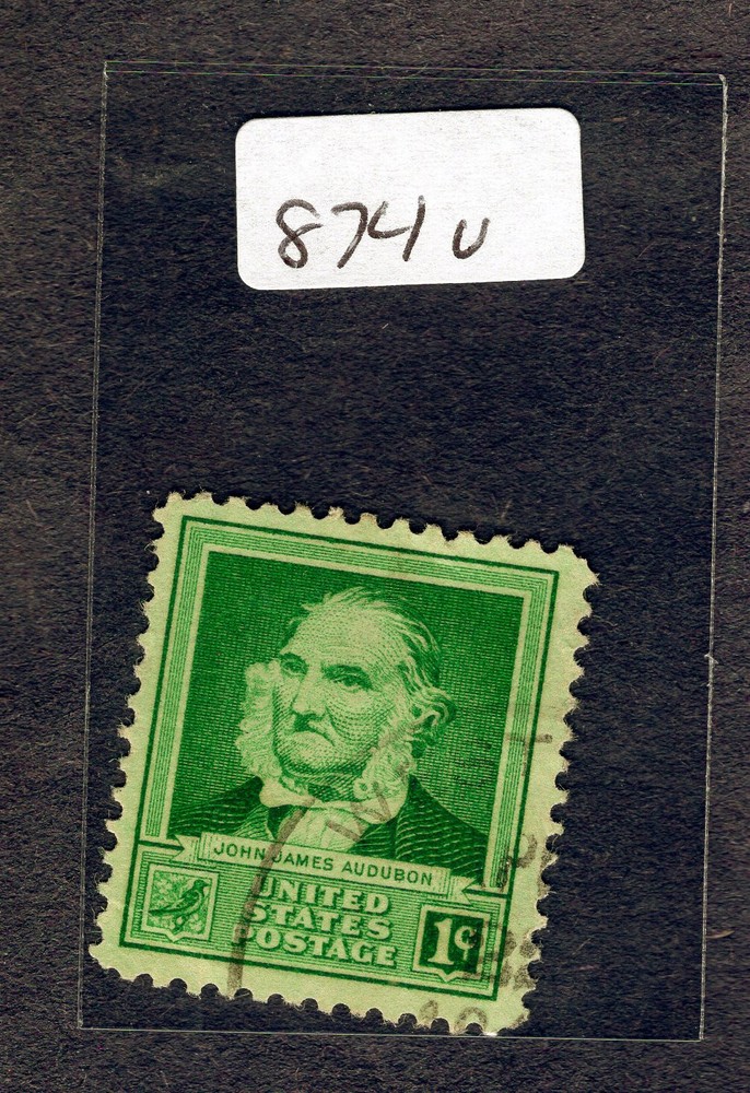 1940 Stamp #874 John James Audubon Used