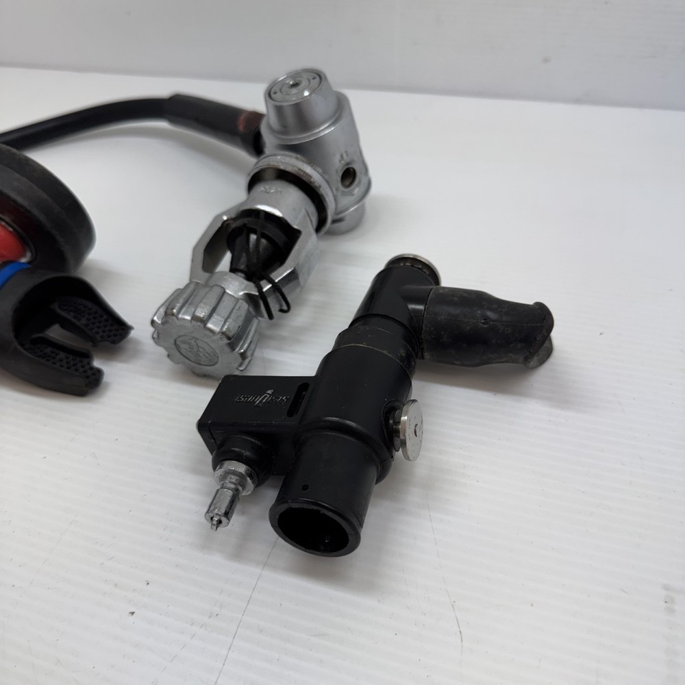 Vintage Poseidon Scuba Regulator Set First & Second Stage w/ Hose – Untested