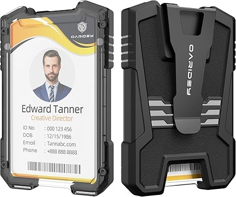 Leather ID Badge Holder Wallet