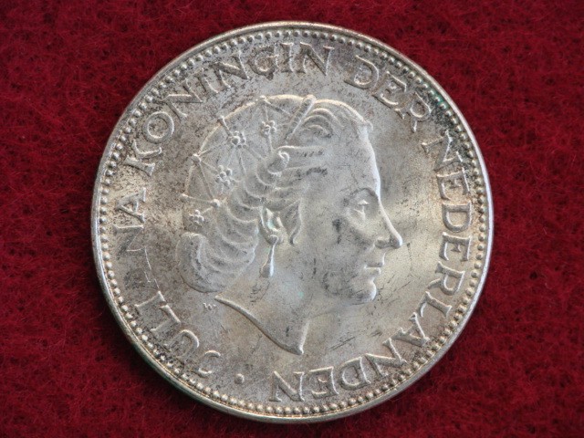 1964 NETHERLANDS 2 1/2 GULDEN - BU