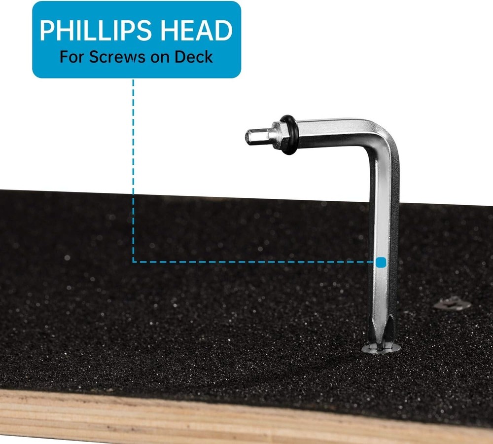 Compact Multi-Function Skateboard Tool - T-Type Allen Key & Phillips Screwdriver