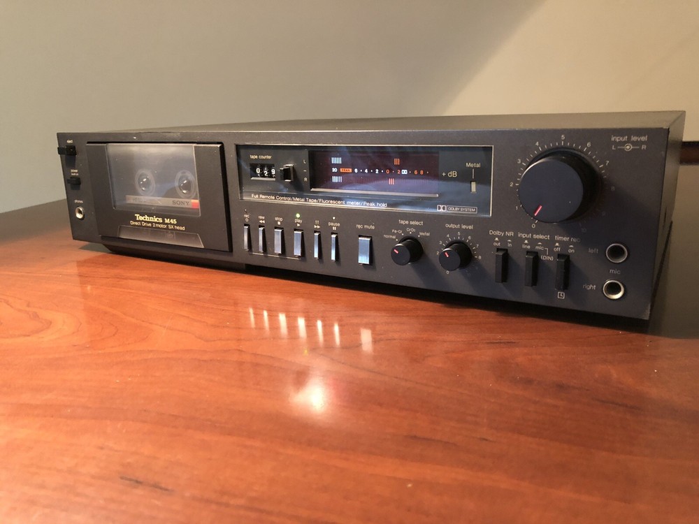 Technics M45 high end cassette deck.Direct Capstan.Serviced.220/110v