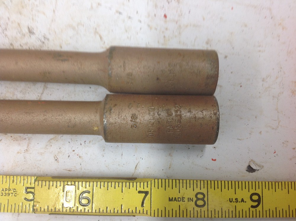 (2) Drillco 5/8" x 8" x 11 Thread Concrete Masonry Core Drill Bit NOS