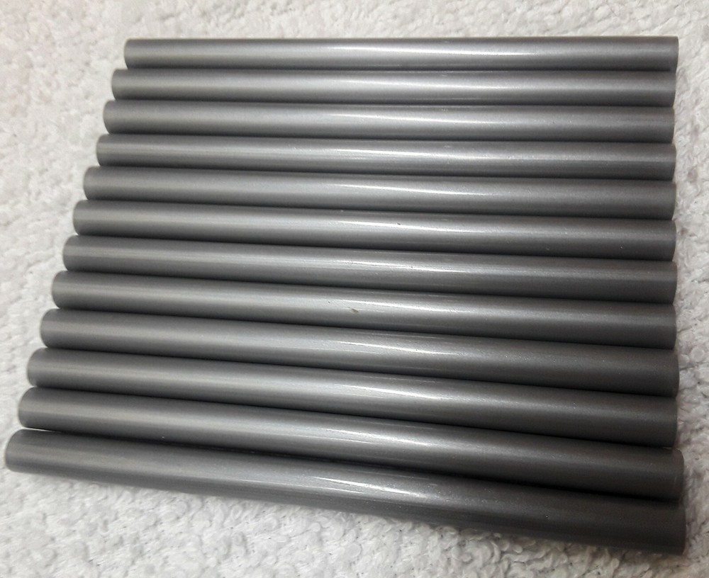 96 Silver Grey Mini Glue Sticks 4" Length 5/16 (.25)