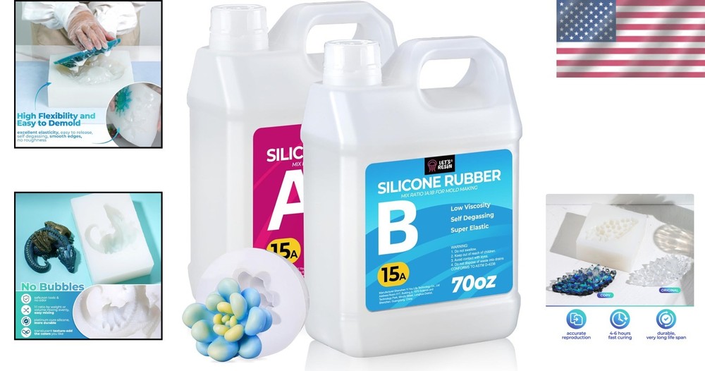 Clear Silicone Mold Making Kit - 140oz Liquid Rubber