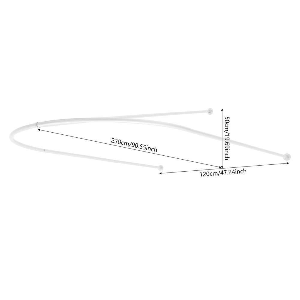 U-shaped Multifunctional Privacy Partition Curtain Rod Scene Space Separation