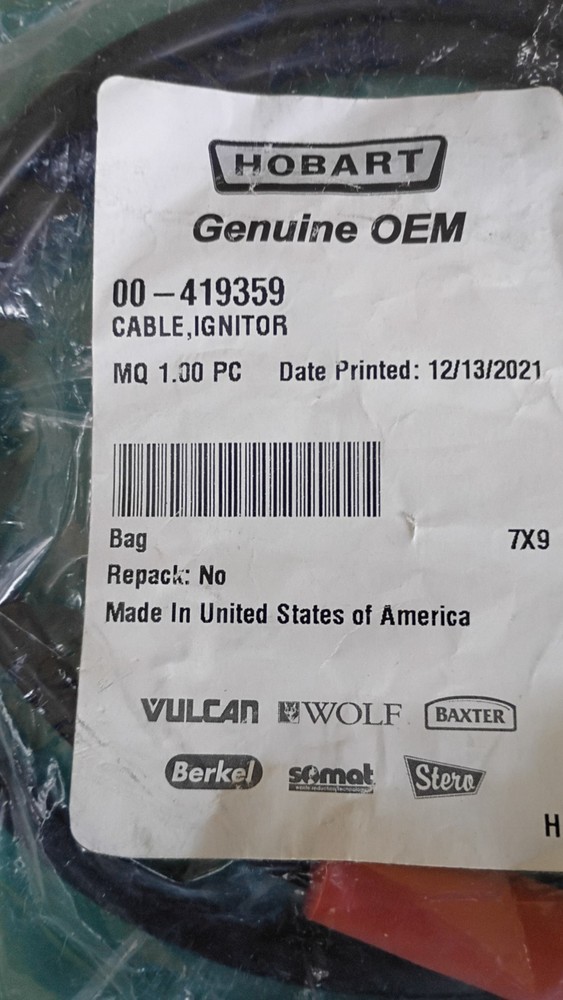 Hobart 00-419359 Ignitor Cable