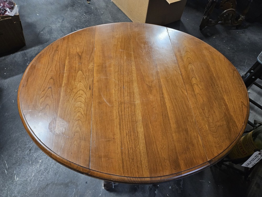 Vintage Pennsylvania House Drop Leaf End Table Solid Cherry Oval
