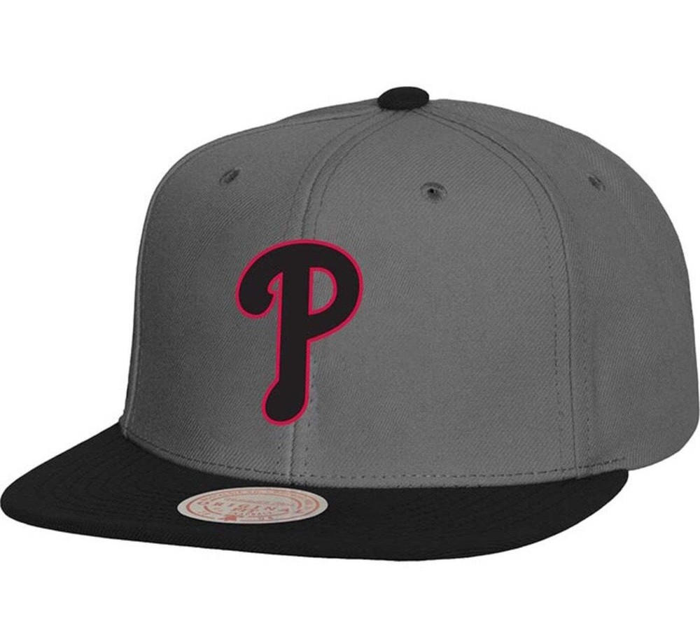 MENS MITCHELL & NESS MLB STORM FRONT SNAPBACK PHILLIES - GREY